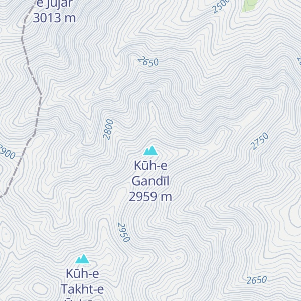 Map of Kūh-e Gandīl