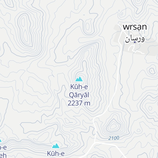 Map of Kūh-e Qāryāl