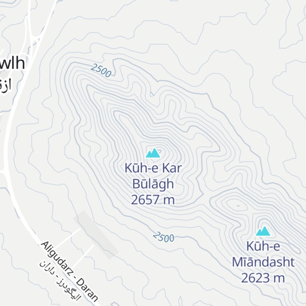 Map of Kūh-e Kar Būlāgh
