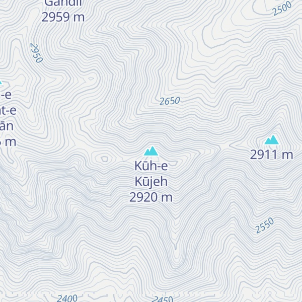 Map of Kūh-e Kūjeh