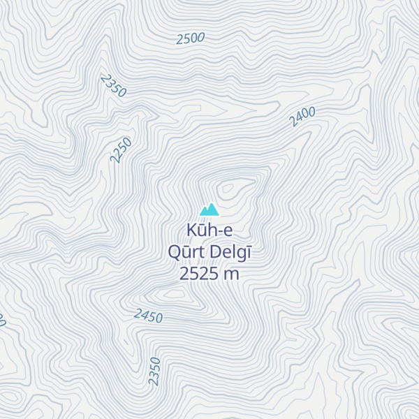 Map of Kūh-e Qūrt Delgī