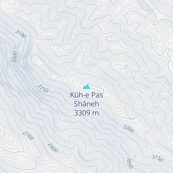 Map of Kūh-e Pas Shāneh