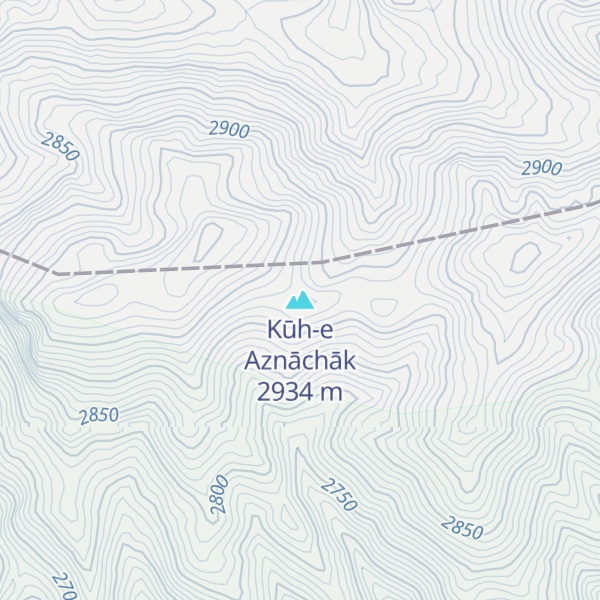 Map of Kūh-e Aznāchāk