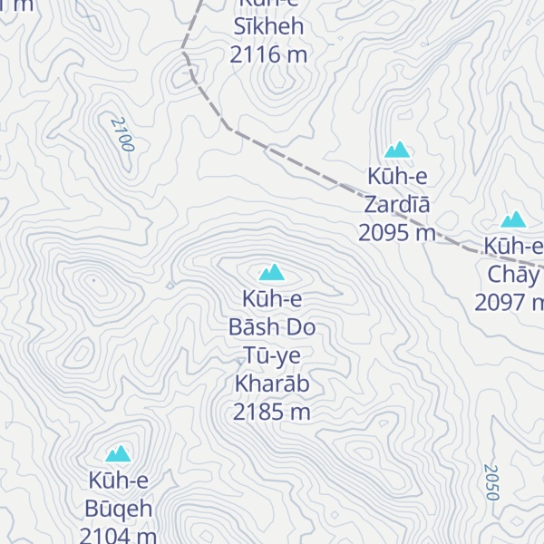 Map of Kūh-e Bāsh Do Tū-ye Kharāb