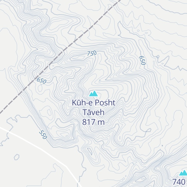 Map of Kūh-e Posht Tāveh