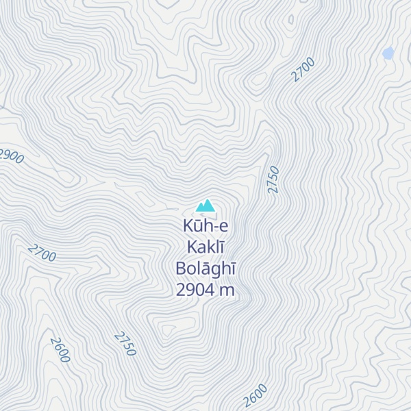 Map of Kūh-e Kaklī Bolāghī