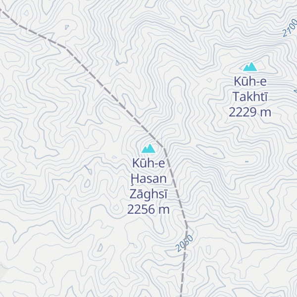 Map of Kūh-e Ḩasan Zāghsī