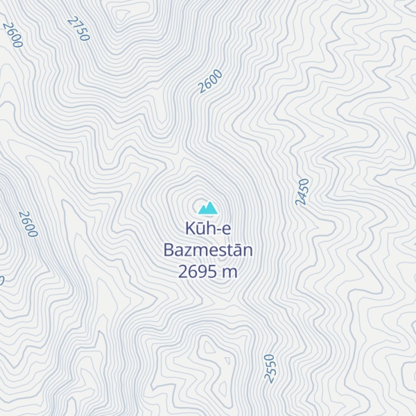 Map of Kūh-e Bazmestān