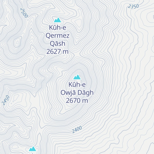Map of Kūh-e Owjā Dāgh
