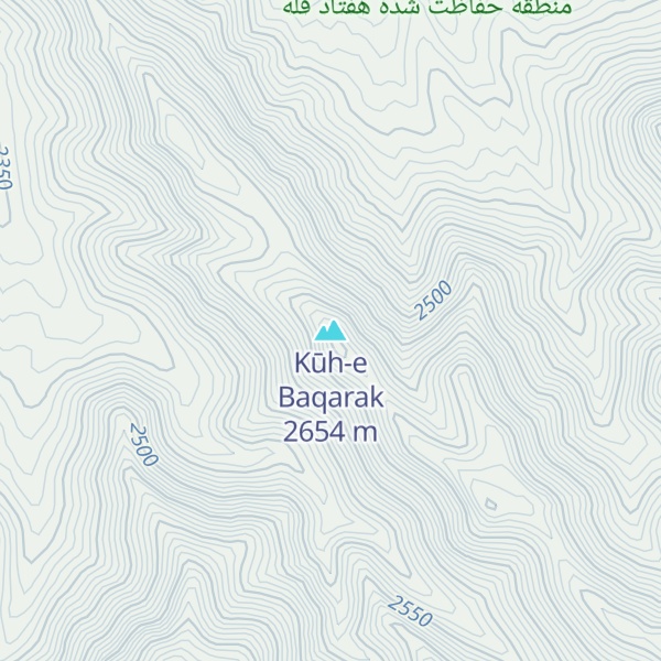 Map of Kūh-e Baqarak