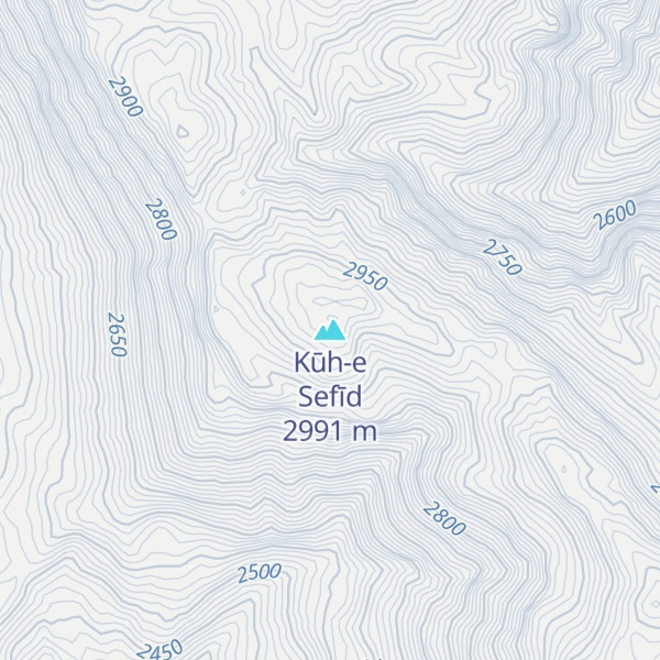 Map of Kūh-e Sefīd