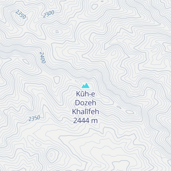 Map of Kūh-e Dozeh Khalīfeh