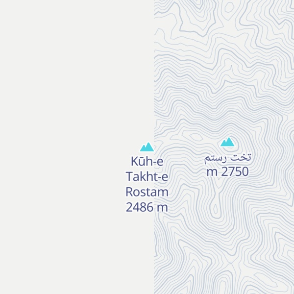 Map of Kūh-e Takht-e Rostam