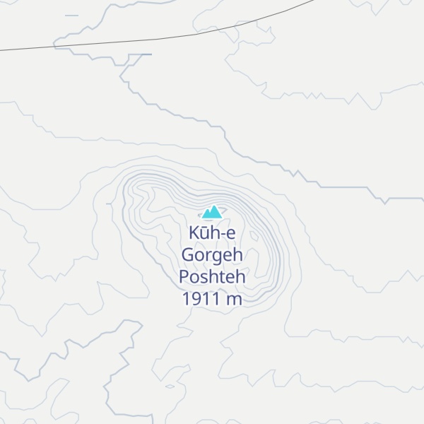 Map of Kūh-e Gorgeh Poshteh