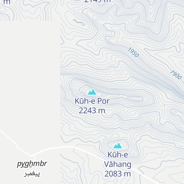 Map of Kūh-e Por