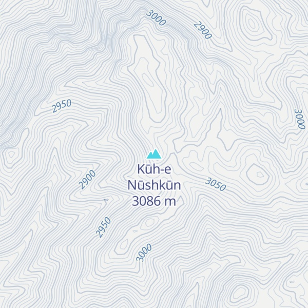 Map of Kūh-e Nūshkūn