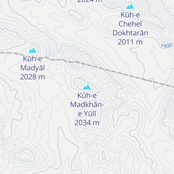 Map of Kūh-e Madkhān-e Yūlī
