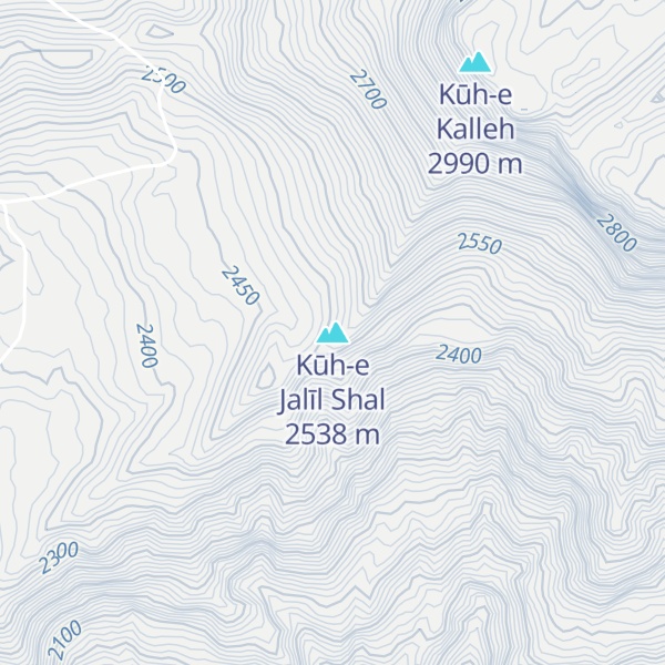 Map of Kūh-e Jalīl Shal