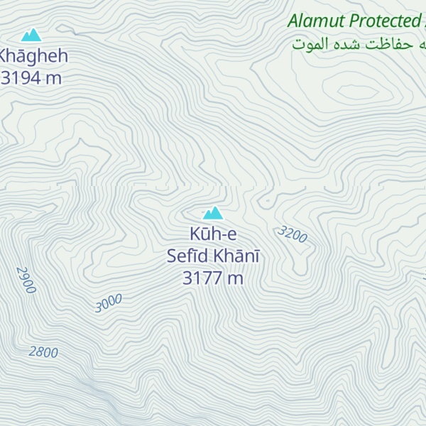 Map of Kūh-e Sefīd Khānī