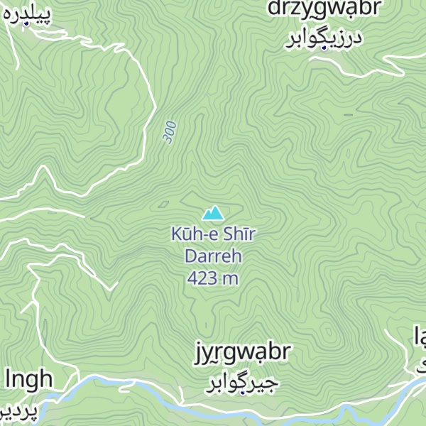 Map of Kūh-e Shīr Darreh