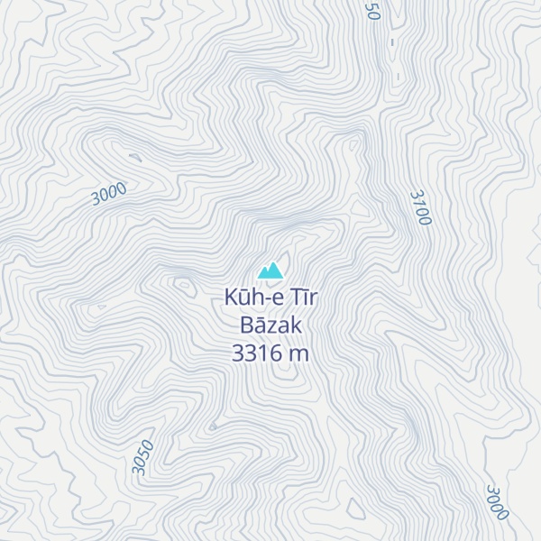 Map of Kūh-e Tīr Bāzak