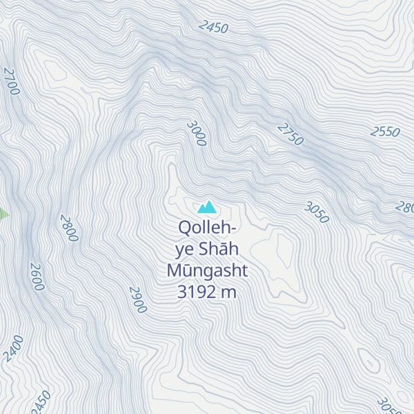 Map of Qolleh-ye Shāh Mūngasht
