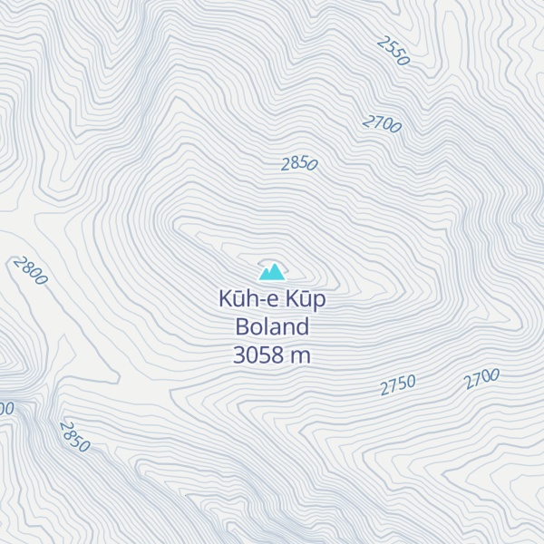 Map of Kūh-e Kūp Boland