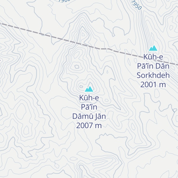 Map of Kūh-e Pā’īn Dāmū Jān