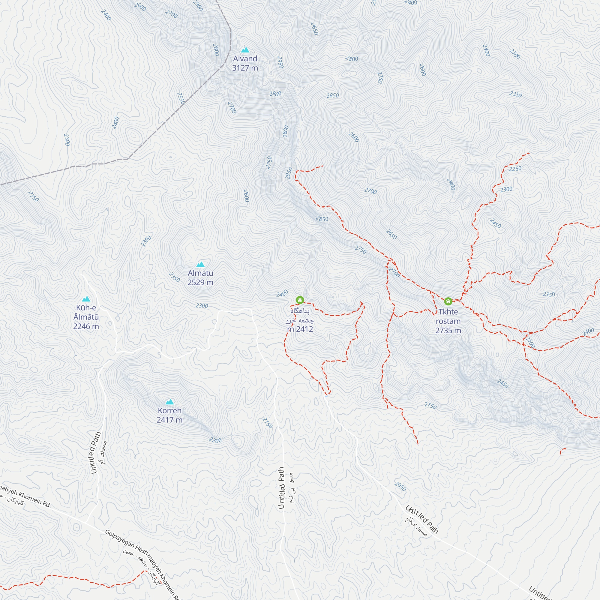 پناهگاه چشمه خزر map