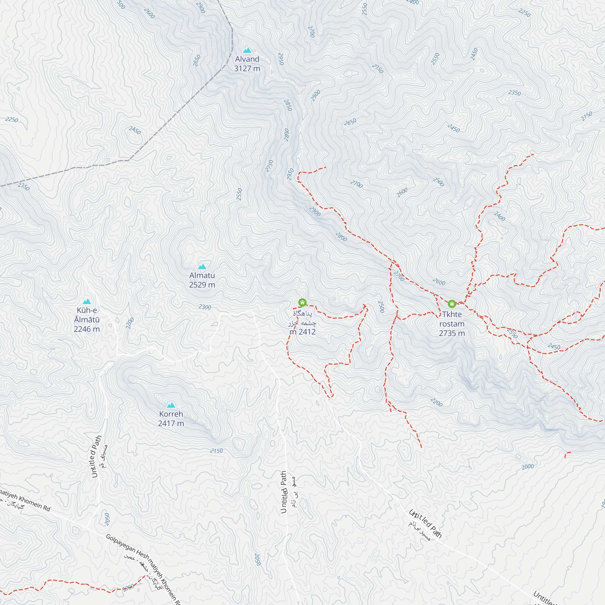 پناهگاه چشمه خزر map