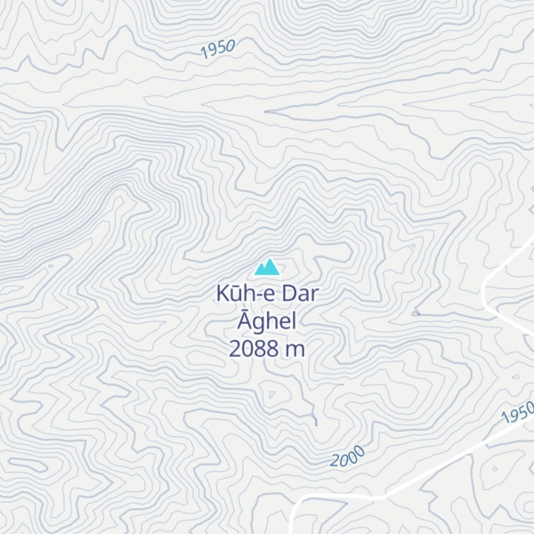 Map of Kūh-e Dar Āghel