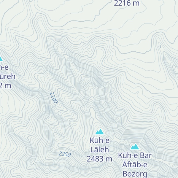 Map of Kūh-e Rakeh Ranjeh