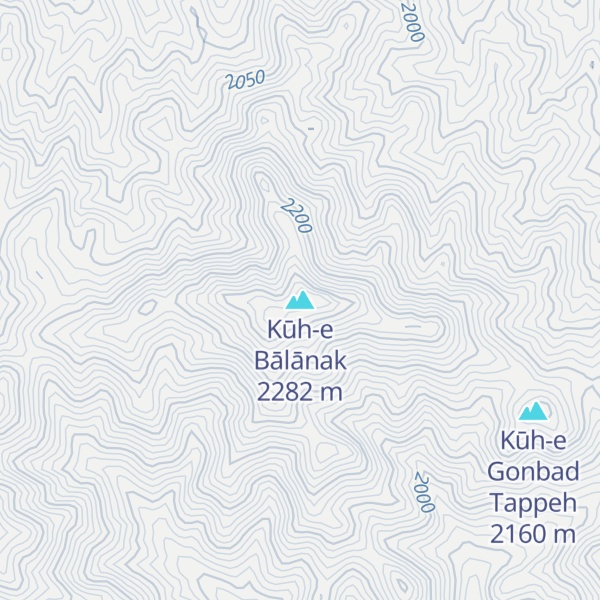 Map of Kūh-e Bālānak