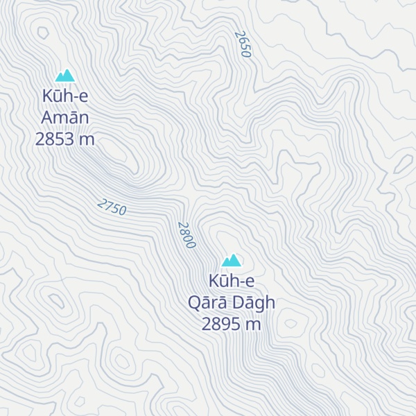 Map of Kūh-e Qareh Dāgh