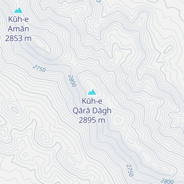 Map of Kūh-e Qārā Dāgh