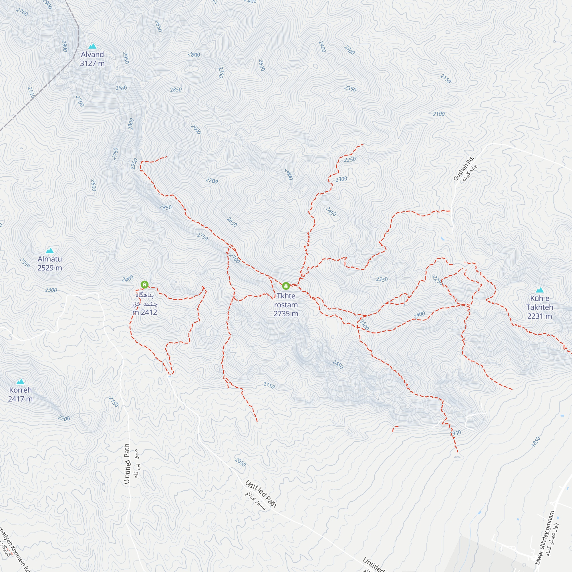 Tkhte rostam map