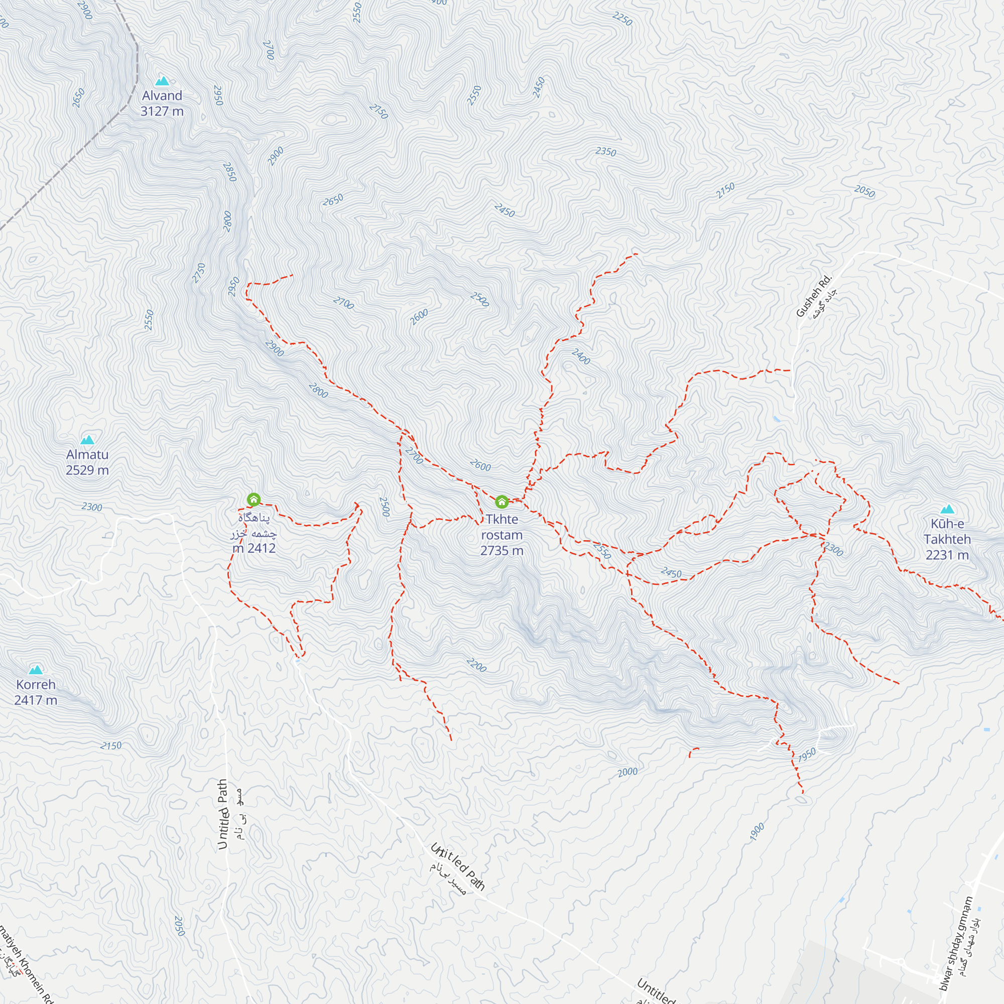 Tkhte rostam map