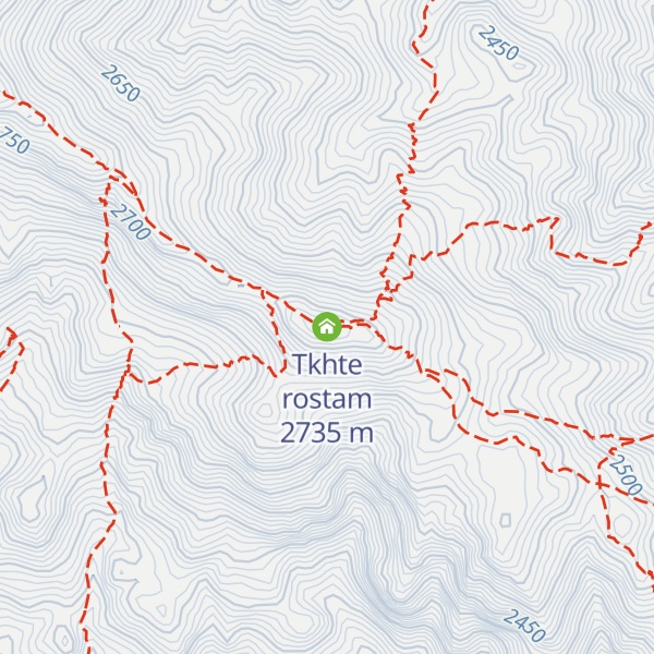 Map of Tkhte rostam