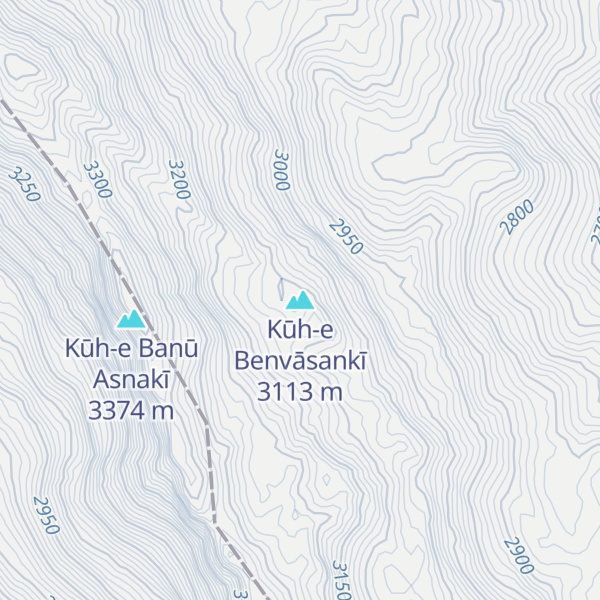 Map of Kūh-e Benvāsankī