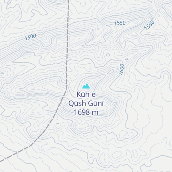 Map of Kūh-e Qūsh Gūnī