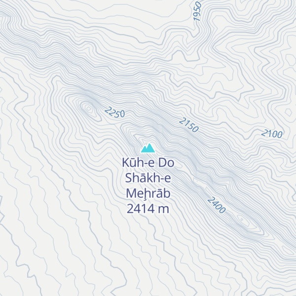 Map of Kūh-e Do Shākh-e Meḩrāb