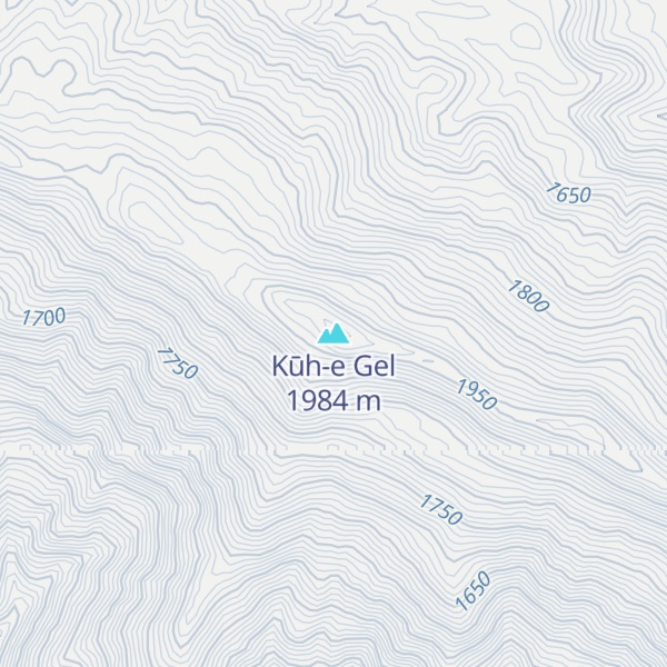 Map of Kūh-e Gel