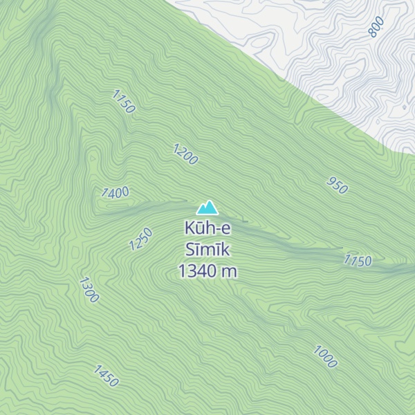 Map of Kūh-e Sīmīk