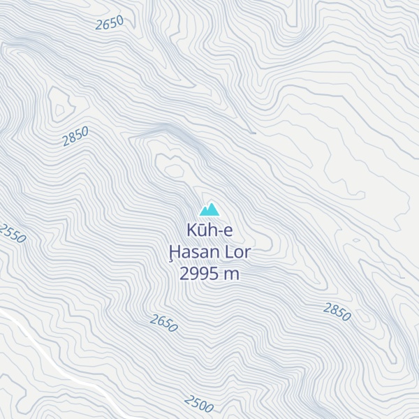 Map of Kūh-e Ḩasan Lor