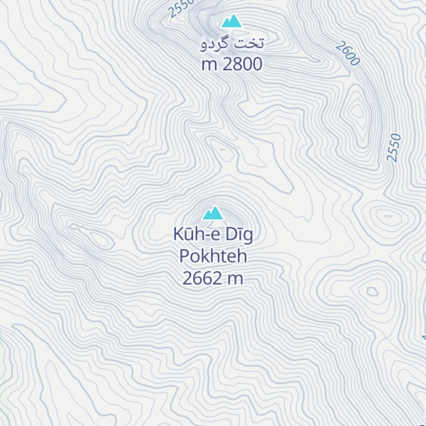 Map of Kūh-e Dīg Pokhteh