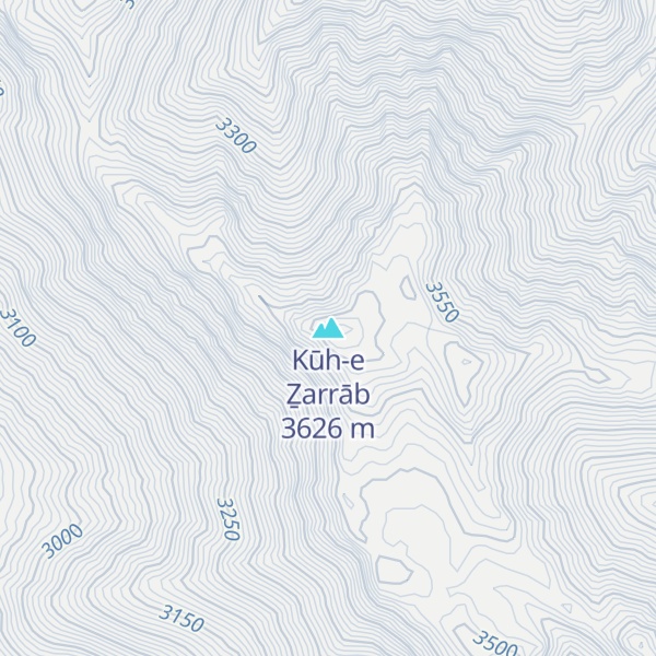 Map of Kūh-e Ẕarrāb