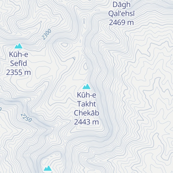 Map of Kūh-e Takht Chekāb
