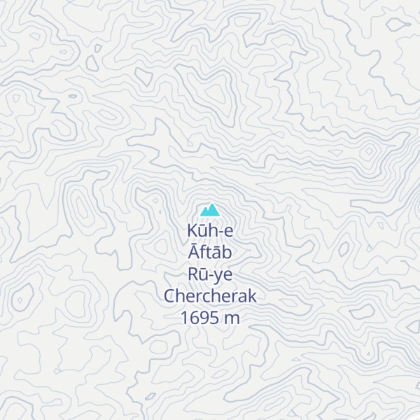 Map of Kūh-e Āftāb Rū-ye Chercherak