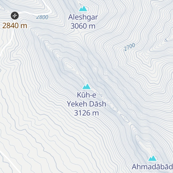 Map of Kūh-e Yekeh Dāsh