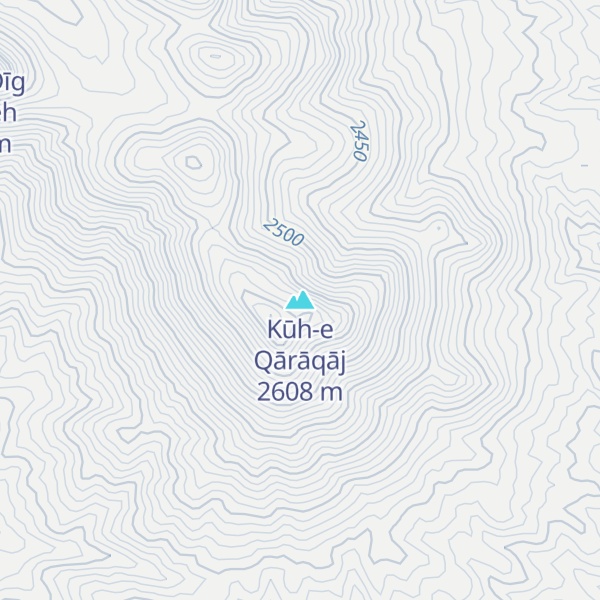 Map of Kūh-e Qārāqāj